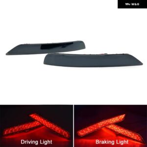 スバル LED リアバンパー リフレクター ランプテールブレーキ ハザード灯 フォレスター 2009-14-2018 - Smoked Lens
