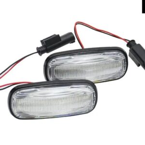 ランドローバー ディフェンダー フリーランダー DISCOVERY2 クリアレンズ スモークレンズ 車フロント アンバー ウィンカー ライト LED サイド マーカー - Clear Lens