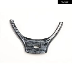 BMW ABS プラスチック ステアリングホイール 装飾 カバー トリム ステッカー M5 2012 2013 2014 インテリア アクセサリー - black　wood