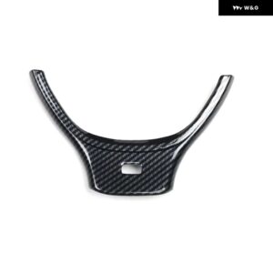 BMW ABS プラスチック ステアリングホイール 装飾 カバー トリム ステッカー M5 2012 2013 2014 インテリア アクセサリー - carbon　fiber　black
