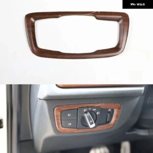 BMW 1シリーズ 118I 120I 220I 2016-2022 フロントライト スイッチ 装飾 ステッカー インテリア アクセサリー - wood　color