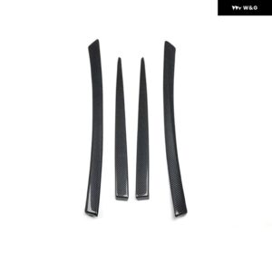 BMW M5 2012 2013 2014 ドア パネル 装飾 ストリップ ABS 車 トリム カバー オート スタイリング 4個 - carbon　fiber　black