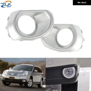 スバル フロントバンパー フォグライト カバー アウトバック 2010 2011 2012 シルバーカラー フォグランプ トリム OEM: 57 - Left Side