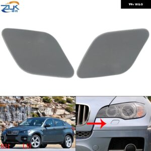 BMW ヘッドライト ヘッドランプ ウォッシャー スプレー ノズル カバー キャップ 蓋 ケース 下塗り X5 E70 X6 E71 E72 2008-2013 51657052427 51657052428 - Left　side