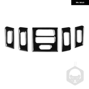 BMW 3シリーズ 2005-2012 E90 E92 E93 ピアノブラック エアコン アウトレット プラスチック プレート トリム インテリア ACCESSORIERS ステッカー - Black A