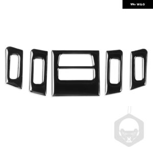 BMW 3シリーズ 2005-2012 E90 E92 E93 ピアノブラック エアコン アウトレット プラスチック プレート トリム インテリア ACCESSORIERS ステッカー - Black B