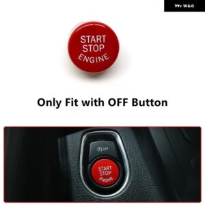 BMW ステアリングホイール M1 M2 ボタン カバー 6シリーズ F06 F12 F13 M スポーツ 2011-2017 点火 スイッチ エンジン スタートストップ ボタン - Red with off button