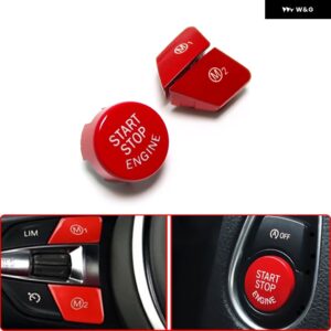 BMW ステアリングホイール M1 M2 ボタン カバー 6シリーズ F06 F12 F13 M スポーツ 2011-2017 点火 スイッチ エンジン スタートストップ ボタン - 3 Pieces Red
