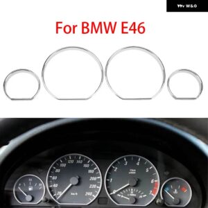 BMW クロームゲージダッシュダイヤルリング ベゼル トリム スピードメーター AC E39 E38 E53 車サークル スタイリング カバー カーアクセサリー - for BMW E46