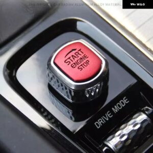 ボルボ ワンキースタート ボタン トリム イグニッション 装飾 ステッカー XC60 S90 S60 XC90 V60 V90 2015 -2020 - red