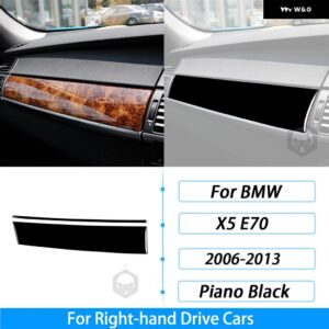 BMW X5 E70 2006-2013 ピアノブラックドア パネル 装飾ストリップスタートストップスイッチカバー スーツ インテリア ACCESSORIERS ステッカー - 2 Pcs3