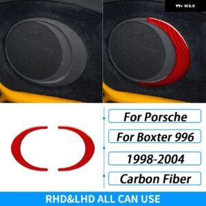 ポルシェ ボクスター 996 1998-2004 レッドカーボンセンター コンソール ギア シフト エア アウトレット トリム セットカー インテリ - 11