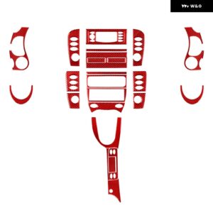 ポルシェ ボクスター 996 1998-2004 レッドカーボンセンター コンソール ギア シフト エア アウトレット トリム セットカー インテリ - Red Carbon Set