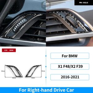 BMW X1 F48 X2 F39 2016-21 ダッシュボード 計器 パネル エア アウトレット ハンドルセットカーボン ステッカー - RHD