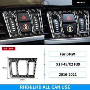 BMW X1 F48 X2 F39 2016-21 ダッシュボード 計器 パネル エア アウトレット ハンドルセットカーボン ステッカー - 5