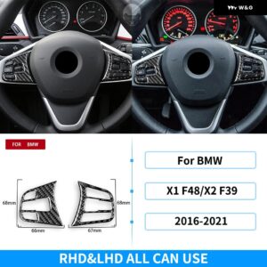 BMW X1 F48 X2 F39 2016-21 ダッシュボード 計器 パネル エア アウトレット ハンドルセットカーボン ステッカー - 3