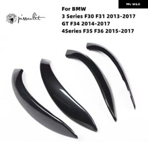 BMW 3シリーズ F30 2013-2018 室内装飾 パネル カーボン スタイルドアプルハンド コントロール ABS ステッカー 320I - brown
