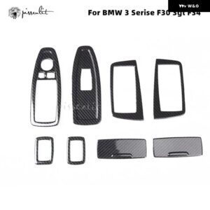 BMW 3シリーズ F30 2013-2018 室内装飾 パネル カーボン スタイルドアプルハンド コントロール ABS ステッカー 320I - MULTI