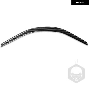 テスラ モデルY 2020 + モデル3 2017-2022 カーボン ステアリングホイール 上部 トリム ストリップカー インテリア アクセサリ - black
