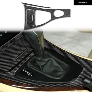 BMW 3シリーズ E90 2006-2008 カーボン ギア シフト センター コントロールドア アームレスト ダッシュボード フレーム エアベント トリム カバー - Gear Shift Setl LHD