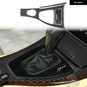 BMW 3シリーズ E90 2006-2008 カーボン ギア シフト センター コントロールドア アームレスト ダッシュボード フレーム エアベント トリム カバー - Gear Shift Set RHD