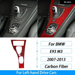 BMW M3 E93 2007-2015 カーボンセンター コンソール ギア シフト パネル トリム カバー 車内装飾アクセサリー ステッカー - Left Hand Drive A4
