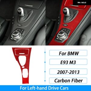 BMW M3 E93 2007-2015 カーボンセンター コンソール ギア シフト パネル トリム カバー 車内装飾アクセサリー ステッカー - Left Hand Drive A5
