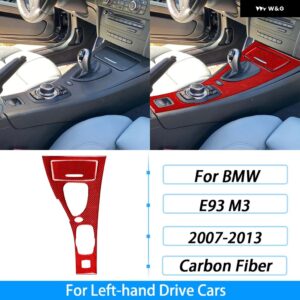 BMW M3 E93 2007-2015 カーボンセンター コンソール ギア シフト パネル トリム カバー 車内装飾アクセサリー ステッカー - Left Hand Drive B7