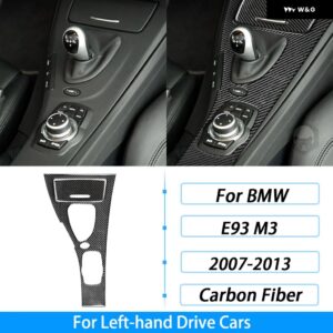 BMW M3 E93 2007-2015 カーボンセンター コンソール ギア シフト パネル トリム カバー 車内装飾アクセサリー ステッカー - Left Hand Drive A2