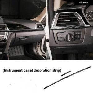 BMW 3シリーズ F30 F34 アクセサリーギア アームレスト 中央 アームレスト ボックス ステッカー カーボンテクスチャ インテリア パネル 320 328 - dashboard2