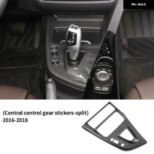 BMW 3シリーズ F30 F34 アクセサリーギア アームレスト 中央 アームレスト ボックス ステッカー カーボンテクスチャ インテリア パネル 320 328 - Central control gear