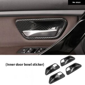 BMW 3シリーズ F30 F34 アクセサリーギア アームレスト 中央 アームレスト ボックス ステッカー カーボンテクスチャ インテリア パネル 320 328 - Inner door bowl