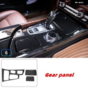 BMW 5シリーズ F10 525 2011-2016 アクセサリーカーボンパターン室内装飾ギアエア アウトレットドアハンドル ABS ステッカー - Gear Panel