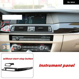 BMW 5シリーズ F10 525 2011-2016 アクセサリーカーボンパターン室内装飾ギアエア アウトレットドアハンドル ABS ステッカー - Instrument panel 1