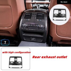BMW 5シリーズ F10 525 2011-2016 アクセサリーカーボンパターン室内装飾ギアエア アウトレットドアハンドル ABS ステッカー - Rear exhaust outlet