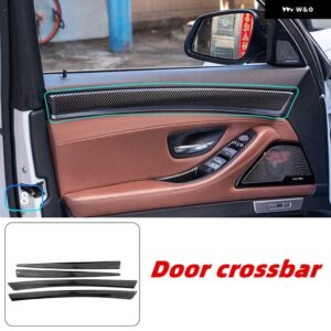 BMW 5シリーズ F10 525 2011-2016 アクセサリーカーボンパターン室内装飾ギアエア アウトレットドアハンドル ABS ステッカー - Door crossbar