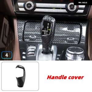 BMW 5シリーズ F10 525 2011-2016 アクセサリーカーボンパターン室内装飾ギアエア アウトレットドアハンドル ABS ステッカー - Handle cover