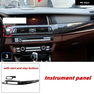 BMW 5シリーズ F10 525 2011-2016 アクセサリーカーボンパターン室内装飾ギアエア アウトレットドアハンドル ABS ステッカー - Instrument panel