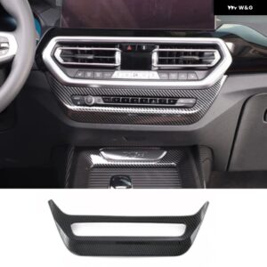 BMW ABS カーボン X3 G01 2022+ インテリア アクセサリーウィンドウスイッチ ギア シフト パネル センター コントロール エアベント カバー - Air condition switch