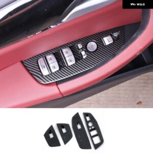 BMW ABS カーボン X3 G01 2022+ インテリア アクセサリーウィンドウスイッチ ギア シフト パネル センター コントロール エアベント カバー - LHD window swtich co