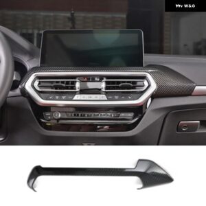 BMW ABS カーボン X3 G01 2022+ インテリア アクセサリーウィンドウスイッチ ギア シフト パネル センター コントロール エアベント カバー - conlose upper strip
