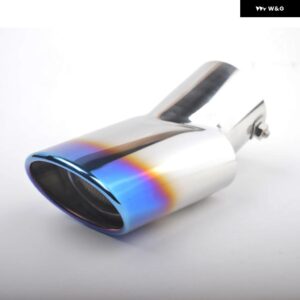 ランドローバー 1個 76MM ステンレス テール パイプ マフラー適合 CRV IX35 マフラーテール喉 - Blue