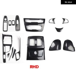 BMW RHD X1 F48 2016-21 ABS カーボンセンター コントロール ウィンドウリフト ギア シフト パネル 装飾カバー トリム - RHD all set