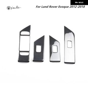 ランドローバー EVOQUE 2012-2018 インテリア モールディングアクセサリーカーボン スタイル ギア シフト パネル センター コンソール 装飾 LHD
