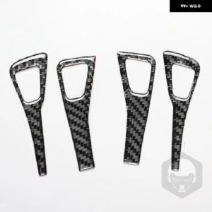 テスラ モデルY 2020 + モデル3 2017-2022 カーボンドアスイッチ コントロール パネル トリム カバー カー インテリア アクセ - black
