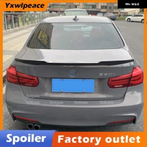BMW 3シリーズ F30 F35 スポイラー 320I 325I 330I 2013 2014-2018 カーボン 黒 ABS リア トランク リップ スポイラー カー スタイリング - Unpainted