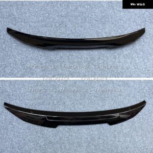 BMW 4シリーズ G22 M430I M440I G82 PSM スタイル スポイラー 2ドア 2020-2023 ABS プラスチック プライマーカラーリア トランク リップ スポイラー - Glossy Black