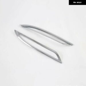 テスラ 2個 クロームリア フォグライト フォグライト ランプリング フレーム カバー トリム モデル3 2017-2021 - Silver