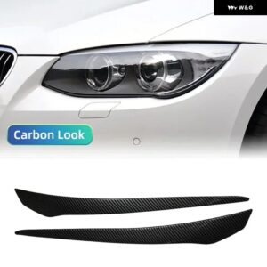 BMW 2個 E92 E93 3シリーズ 2007-2014 アイブロウランプライトアイブロウ ヘッドライト アクセサリー - Carbon Look