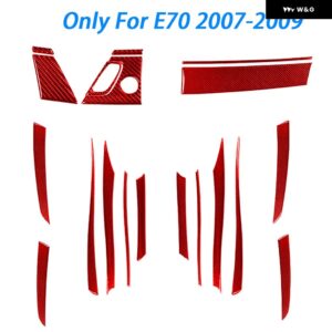 BMW X5 E70 2006-2013 カーボンドア パネル 装飾ストリップスタートストップスイッチカバー スーツ インテリア ACCESSORIERS ステッカー - Left Hand Drive4